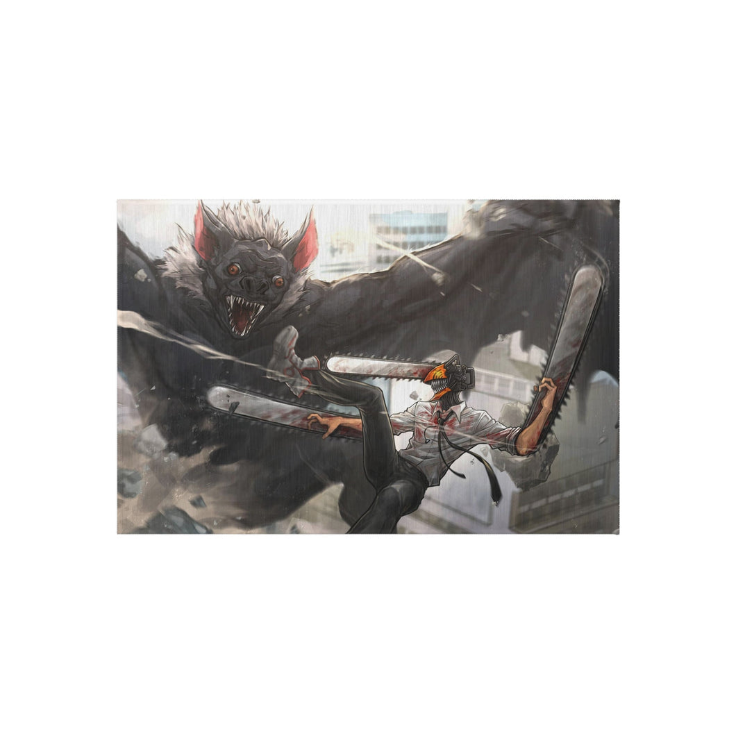 Denji vs Bat Devil Rug