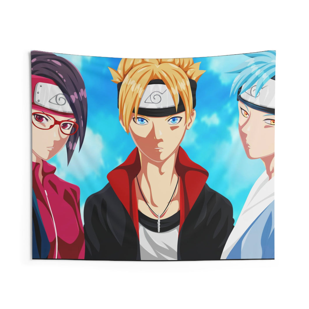Sarada Uchiha Boruto Uzumaki Indoor Wall Tapestry
