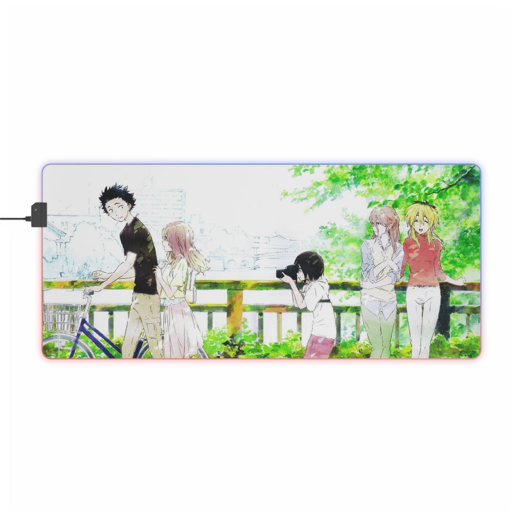 Koe No Katachi Shouko Nishimiya, Yuzuru Nishimiya RGB LED Mouse Pad (Desk Mat)