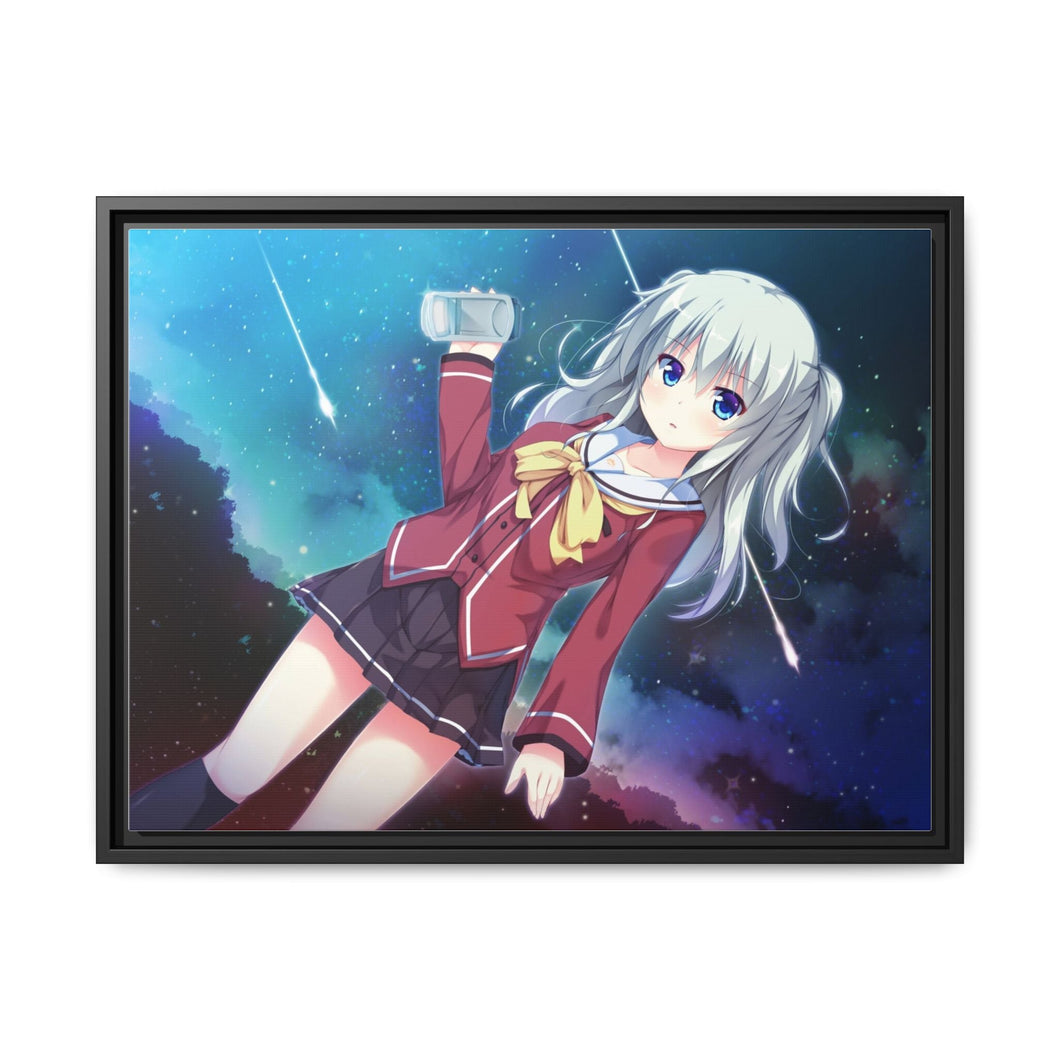 Nao Tomori holding a camera Canvas Framed Art Print