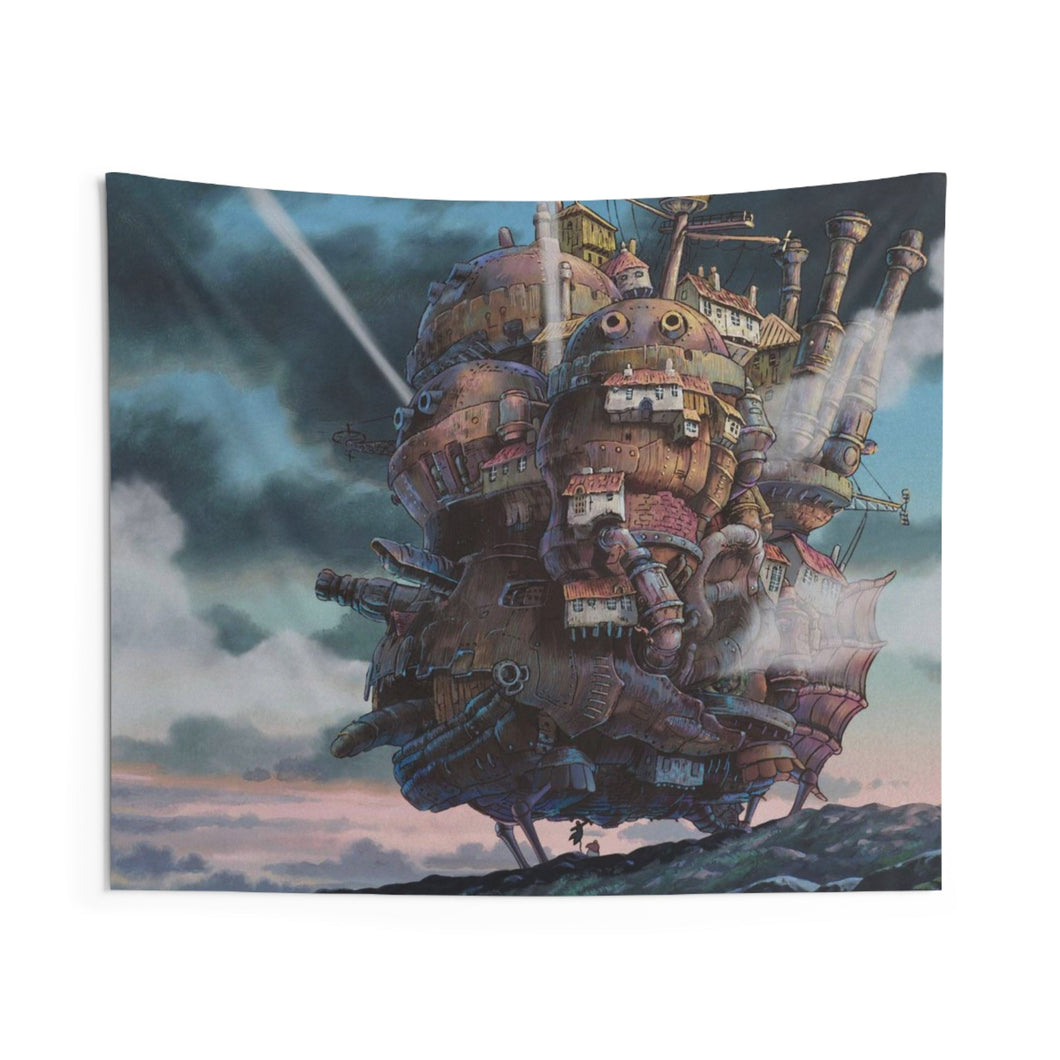 The walking castle Indoor Wall Tapestry