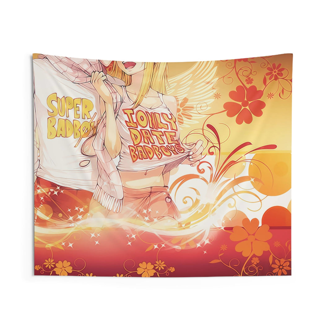Fairy Tail Natsu Dragneel, Lucy Heartfilia Indoor Wall Tapestry
