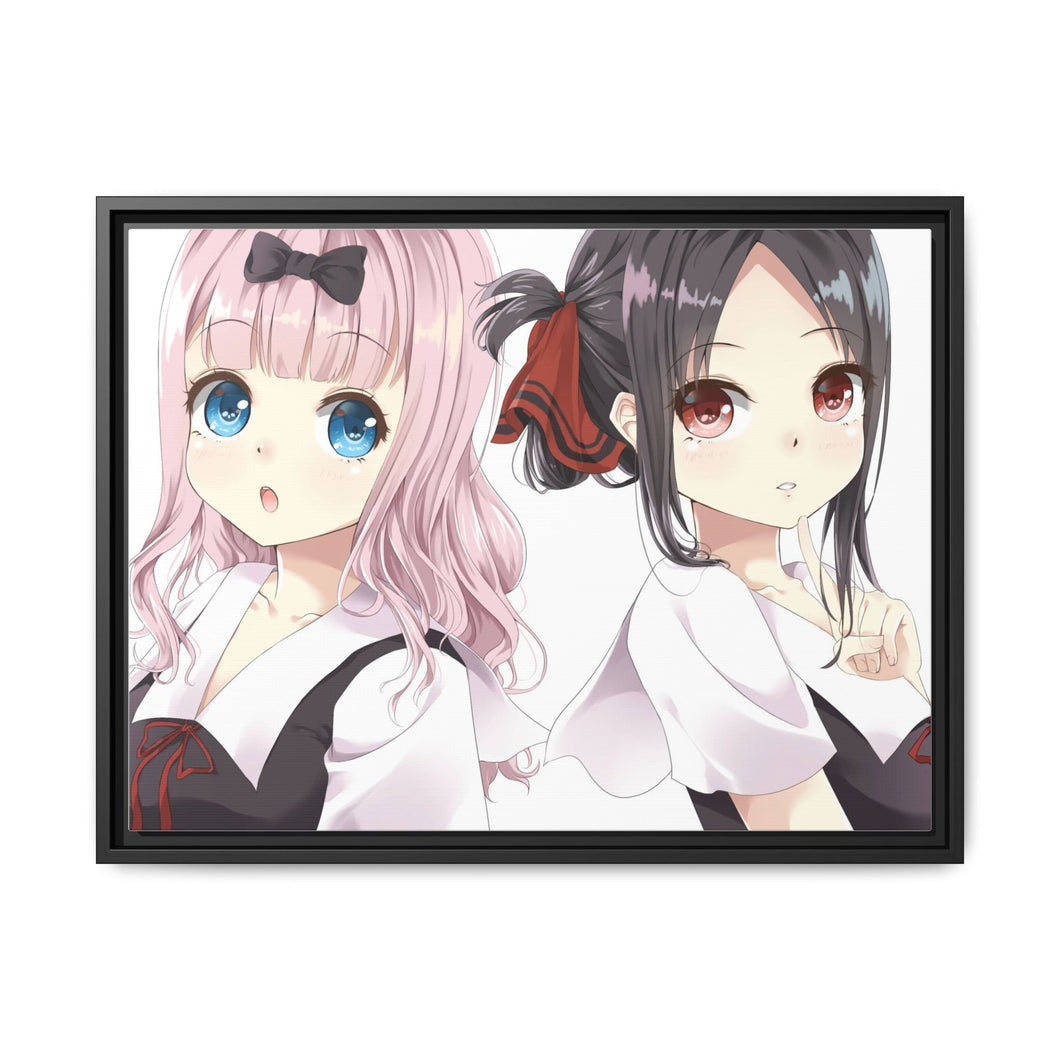 Kaguya and Chika Canvas Framed Art Print