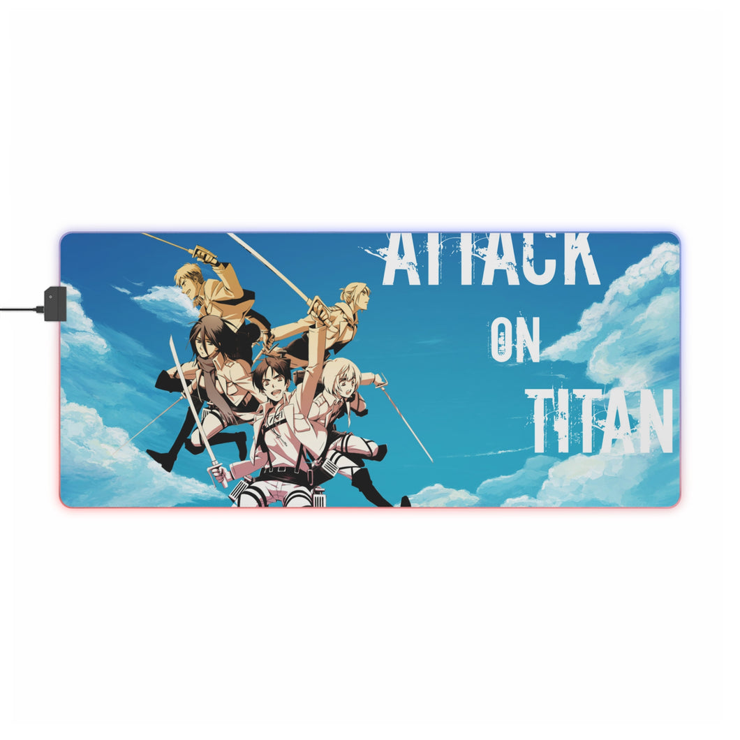 Anime Attack On Titan RGB LED Mouse Pad (Desk Mat)