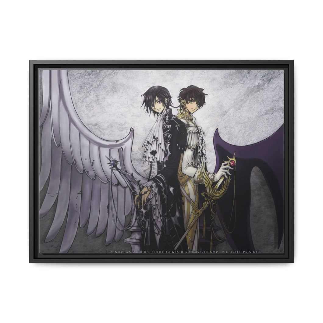 Code Geass Lelouch Lamperouge, Suzaku Kururugi Canvas Framed Art Print