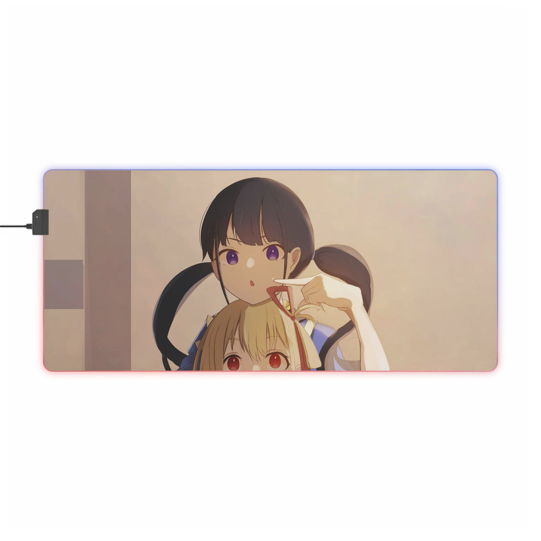 Lycoris Recoil Takina Inoue, Chisato Nishikigi RGB LED Mouse Pad (Desk Mat)