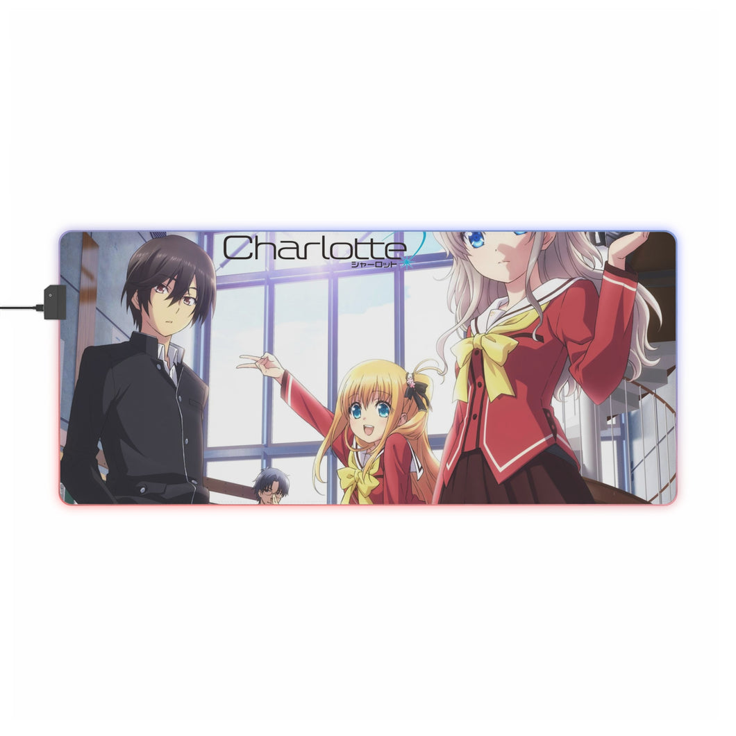 Charlotte Nao Tomori, Joujirou Takajou, Yusa Kurobane RGB LED Mouse Pad (Desk Mat)