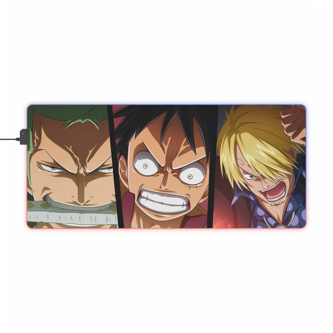 Zoro,Luffy and Sanji RGB LED Mouse Pad (Desk Mat)