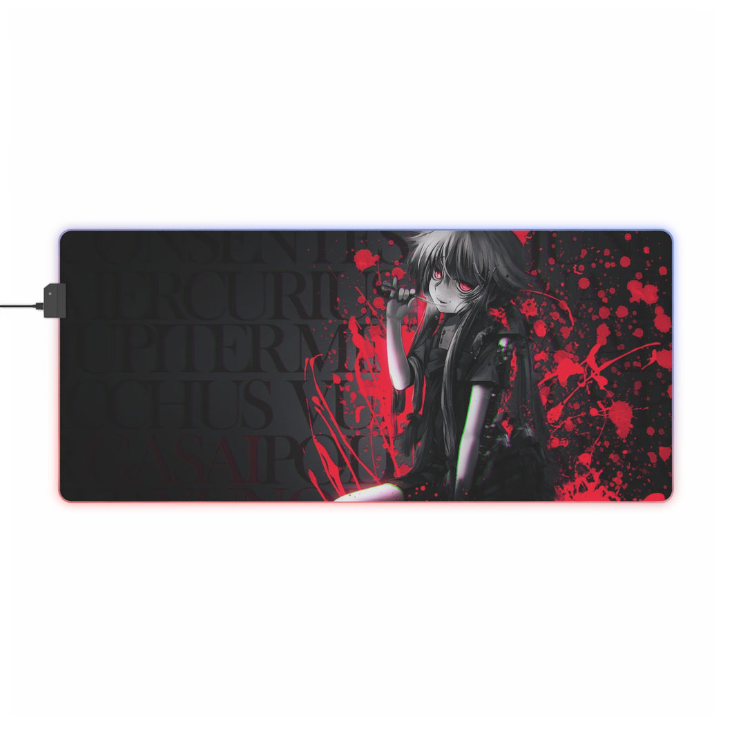 Tapis de souris LED RVB Mirai Nikki Yuno Gasai (tapis de bureau)