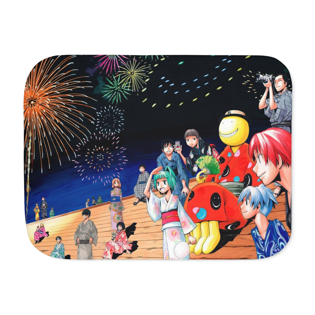 Assassination Classroom Koro-sensei, Karma Akabane, Nagisa Shiota, Kaede Kayano, Rio Nakamura Sherpa Blanket