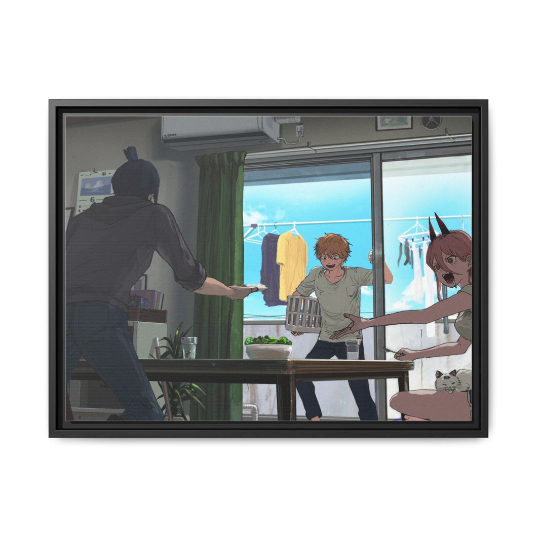 Chainsaw Man Canvas Framed Art Print