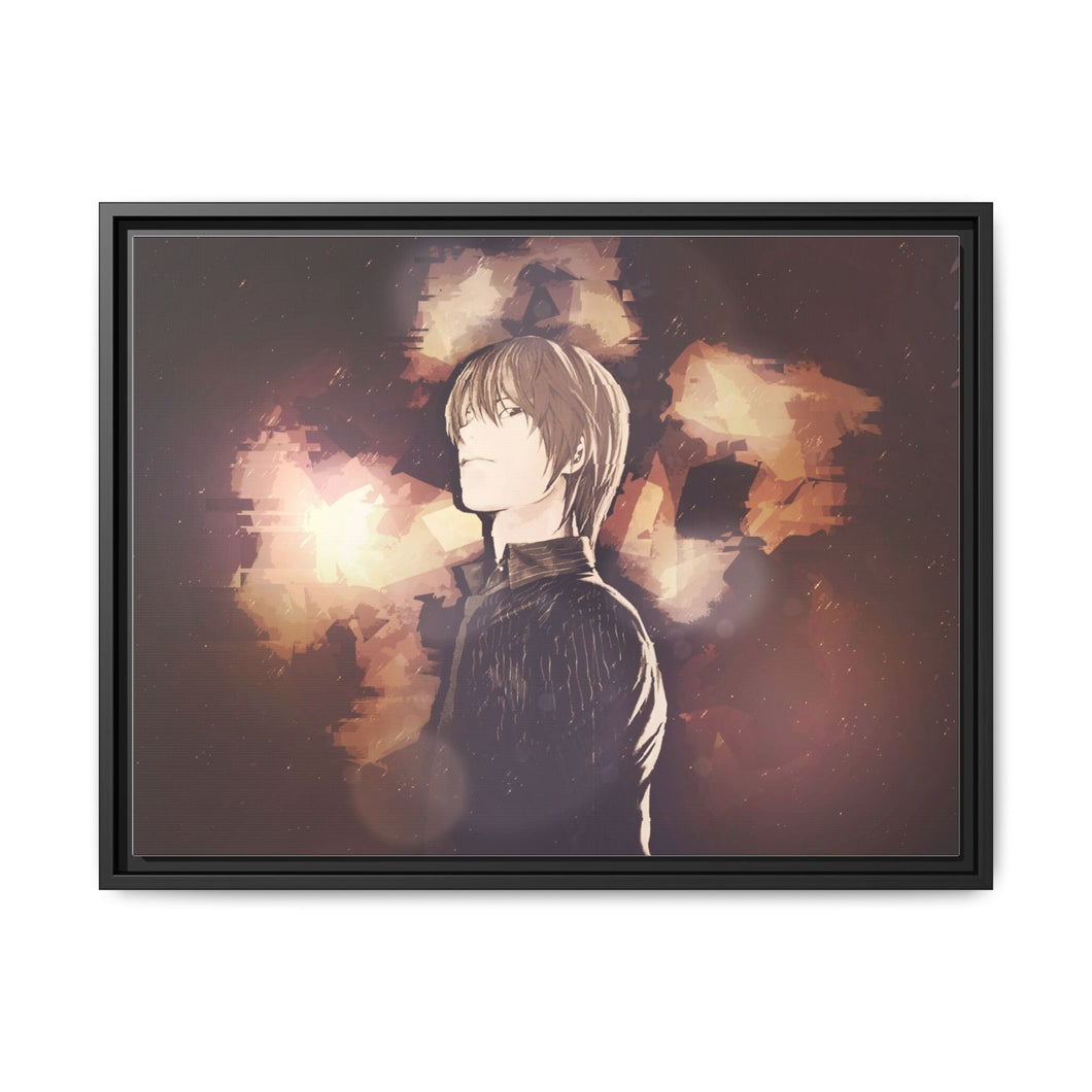 Kira, Light Yagami Canvas Framed Art Print