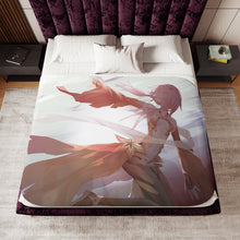 Load image into Gallery viewer, Guilty Crown Inori Yuzuriha Sherpa Blanket
