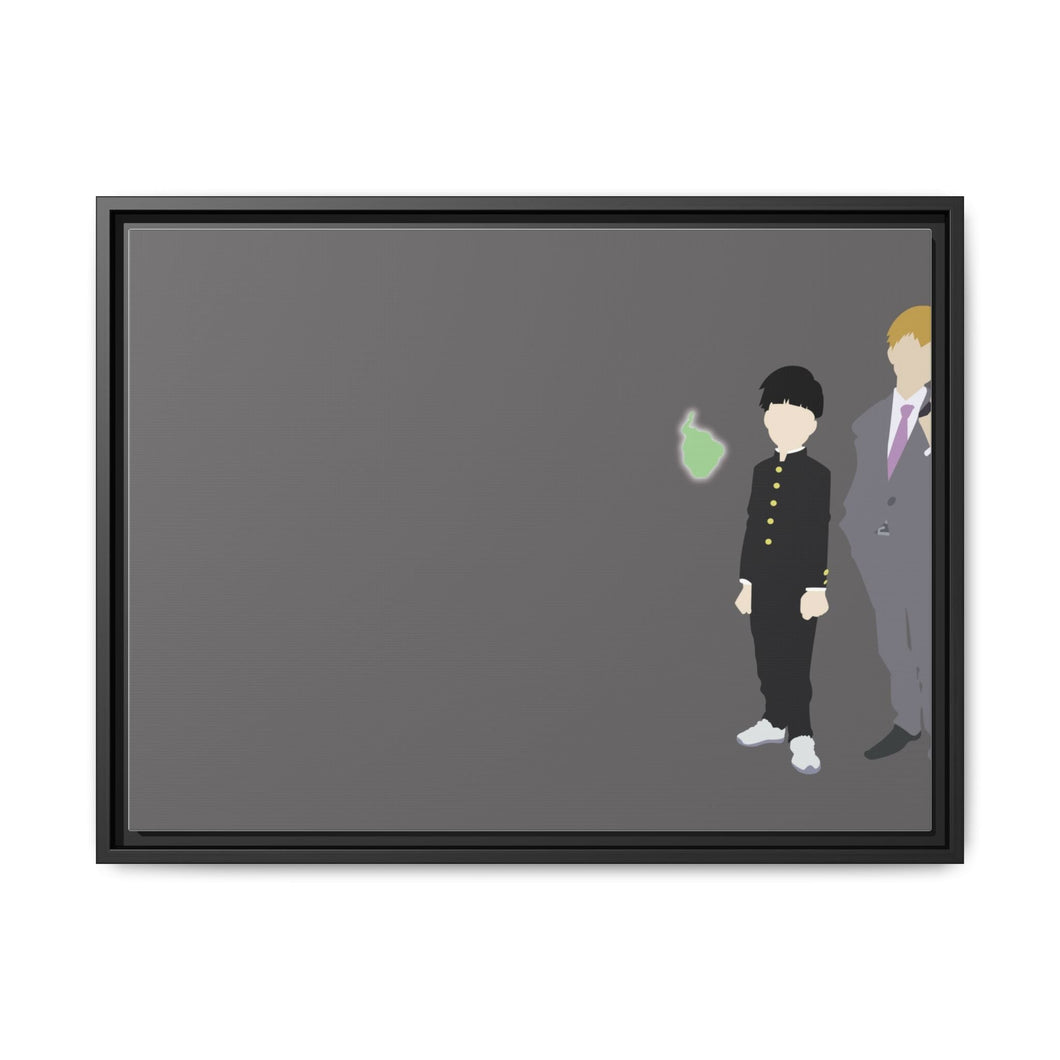 Mob Psycho 100 Arataka Reigen, Shigeo Kageyama, Ekubo Canvas Framed Art Print