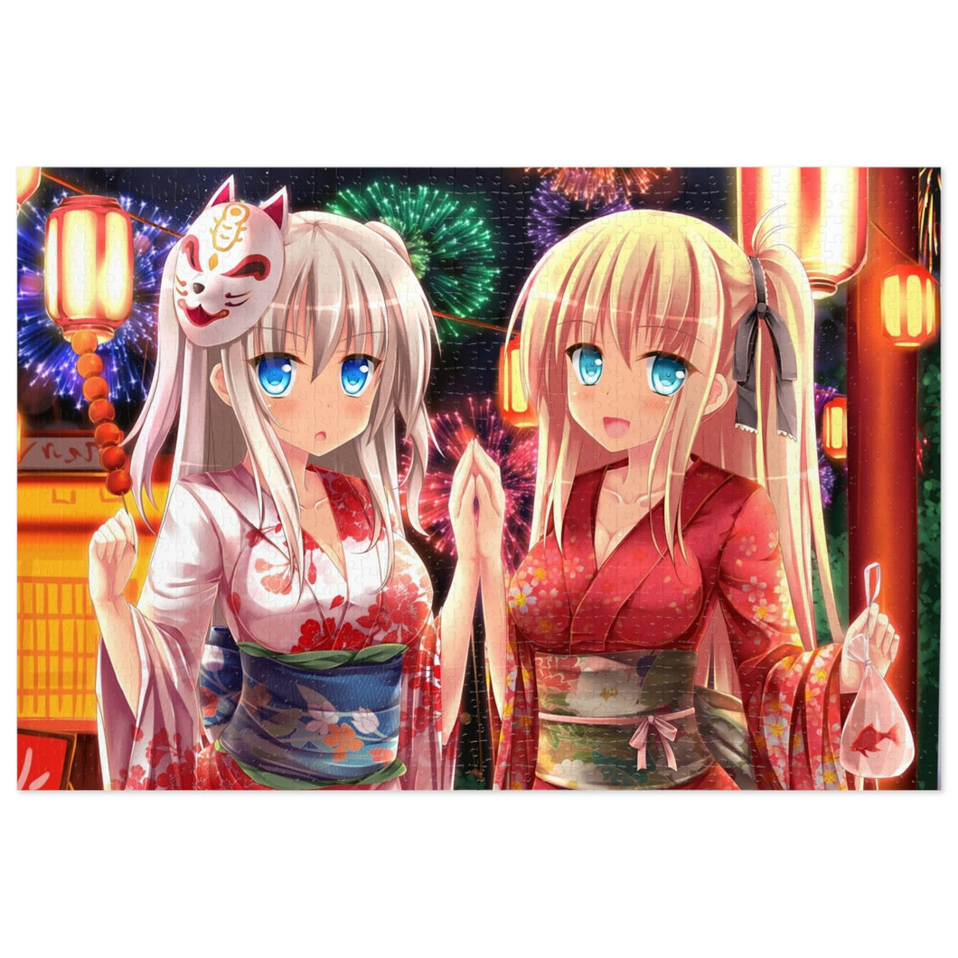Nao Tomori  and Yusa Nishimori in yukata Jigsaw Puzzle