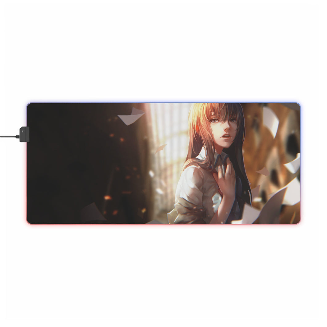 Makise Kurisu RGB LED Mouse Pad (Desk Mat)