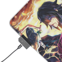 Load image into Gallery viewer, Tengen Uzui Kyojuro Rengoku and Obanai Iguro RGB LED Mouse Pad (Desk Mat)
