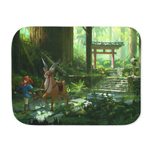 Load image into Gallery viewer, Anime Princess Mononoke Sherpa Blanket
