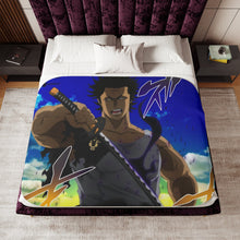 Load image into Gallery viewer, Black Clover Yami Sukehiro Sherpa Blanket
