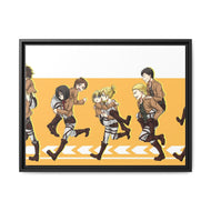 Shingeki no Kyojin - Group Shot Canvas Framed Art Print
