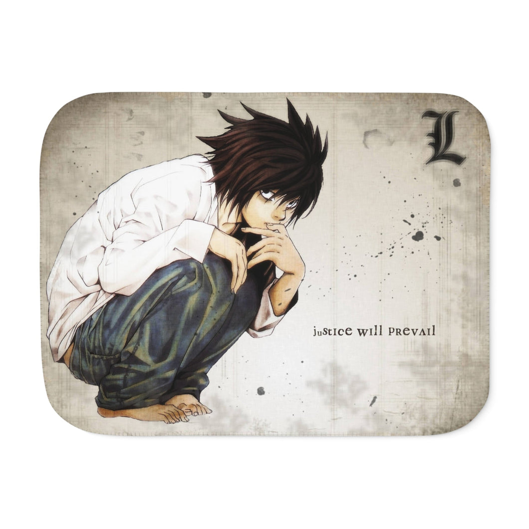 L (Death Note) Sherpa Blanket