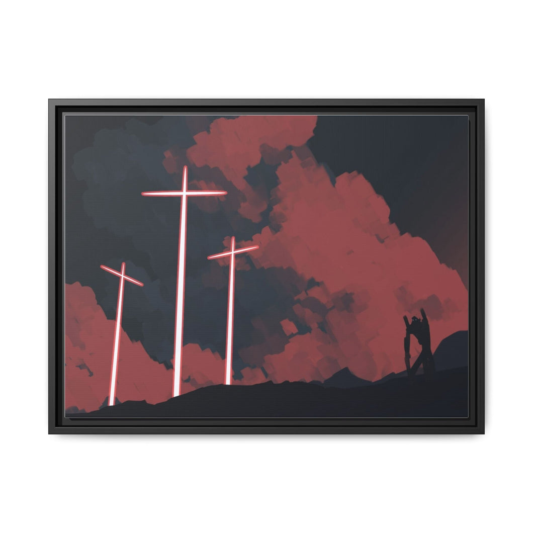Anime Neon Genesis Evangelion Canvas Framed Art Print
