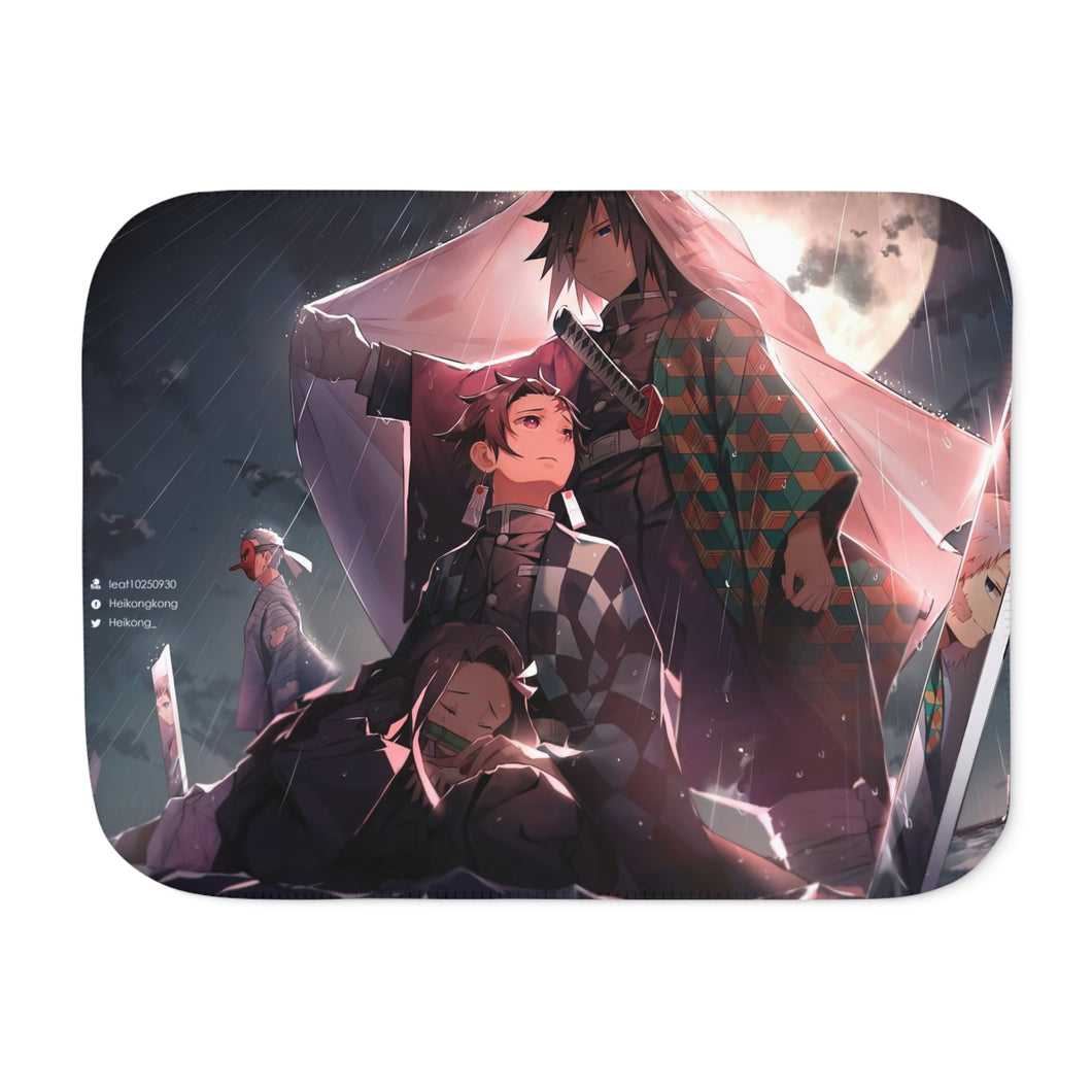 Anime Demon Slayer: Kimetsu no Yaiba Sherpa Blanket