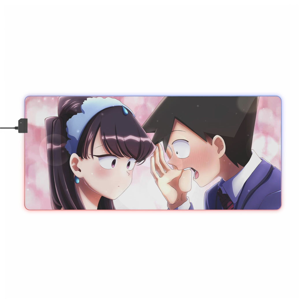Komi Can't Communicate Komi Shouko, Tadano Hitohito RGB LED Mouse Pad (Desk Mat)
