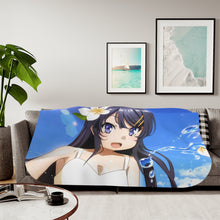Load image into Gallery viewer, Rascal Does Not Dream Of Bunny Girl Senpai Sherpa Blanket
