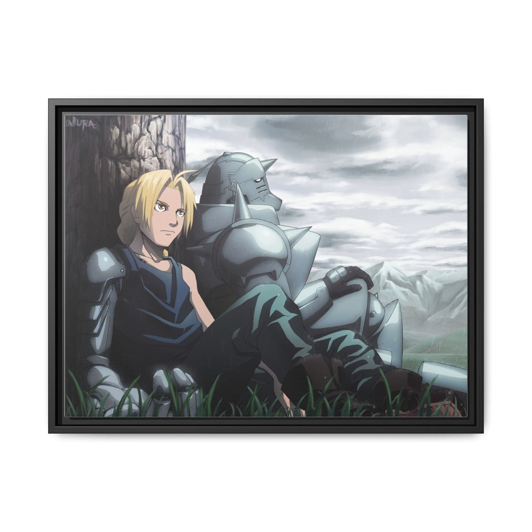 Alphonse Elric Edward Elric Canvas Framed Art Print