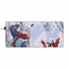 Load image into Gallery viewer, Ookami Mio &amp; Shirakami Fubuki RGB LED Mouse Pad (Desk Mat)

