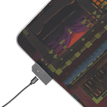 Load image into Gallery viewer, Haku and Chihiro on the bridge leading to the bathhouse RGB LED Mouse Pad (Desk Mat)
