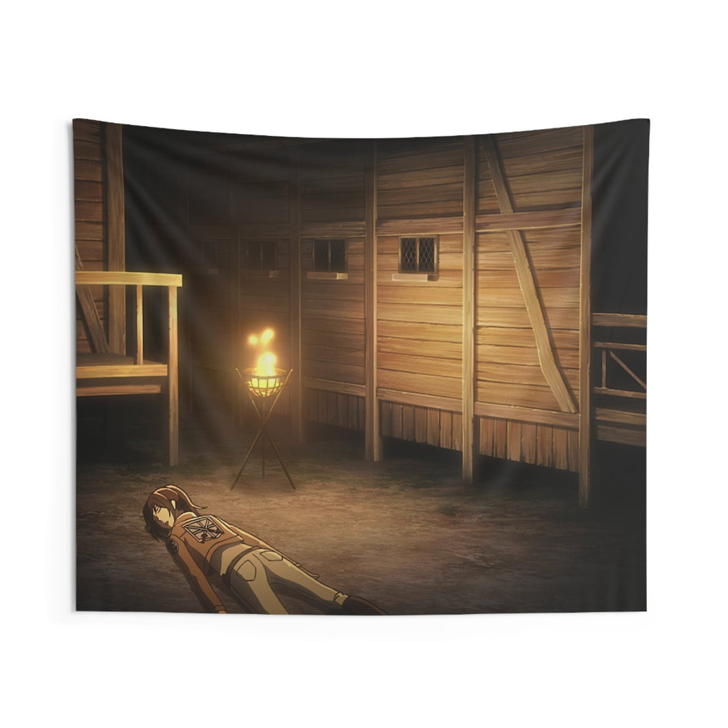 Resting by the Fire Indoor Wall Tapestry