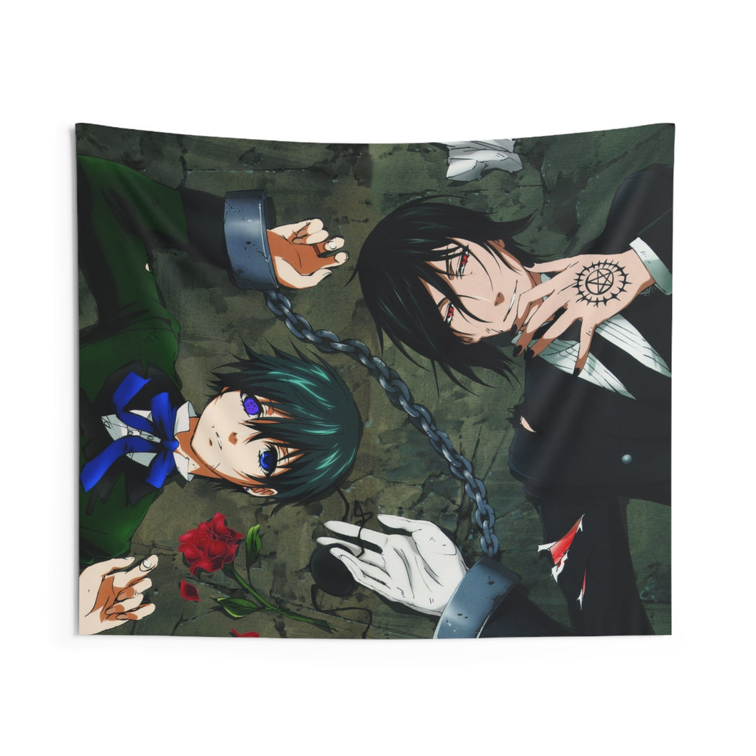 Black Butler Indoor Wall Tapestry