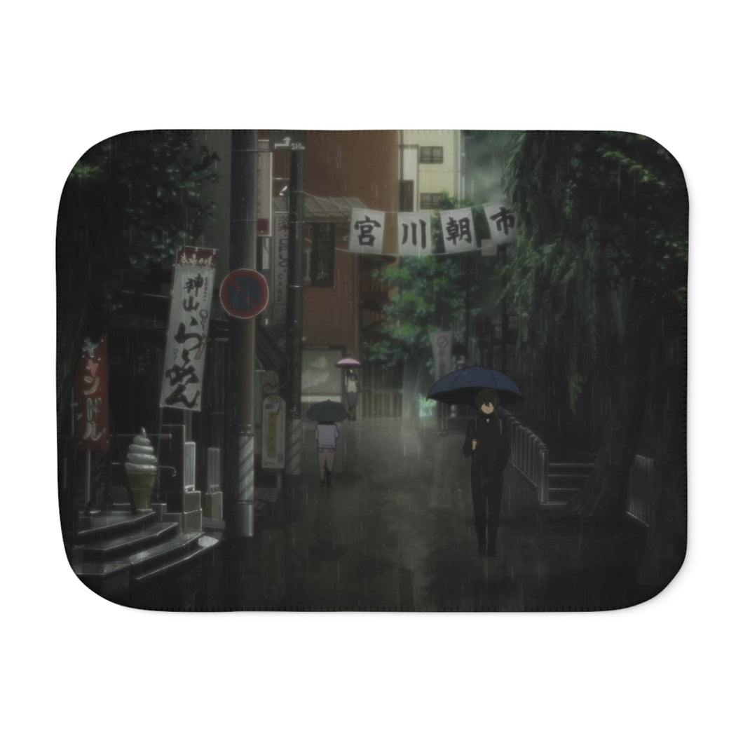 Hōtarō Oreki Walking on the street Sherpa Blanket