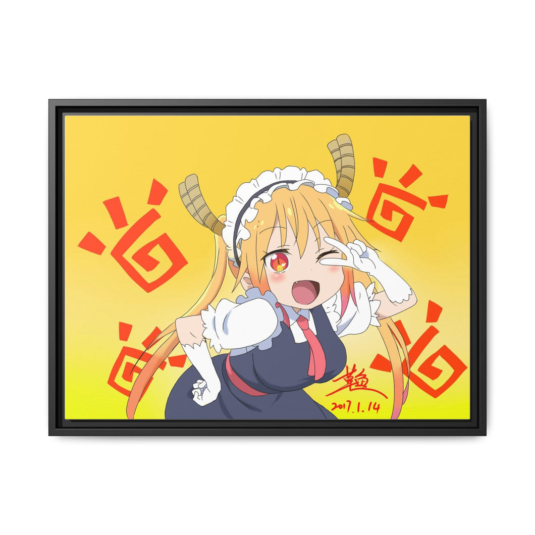 Miss Kobayashi's Dragon Maid Kobayashi-san Chi No Maid Dragon, Miss Kobayashi S Dragon Maid, Tohru Canvas Framed Art Print