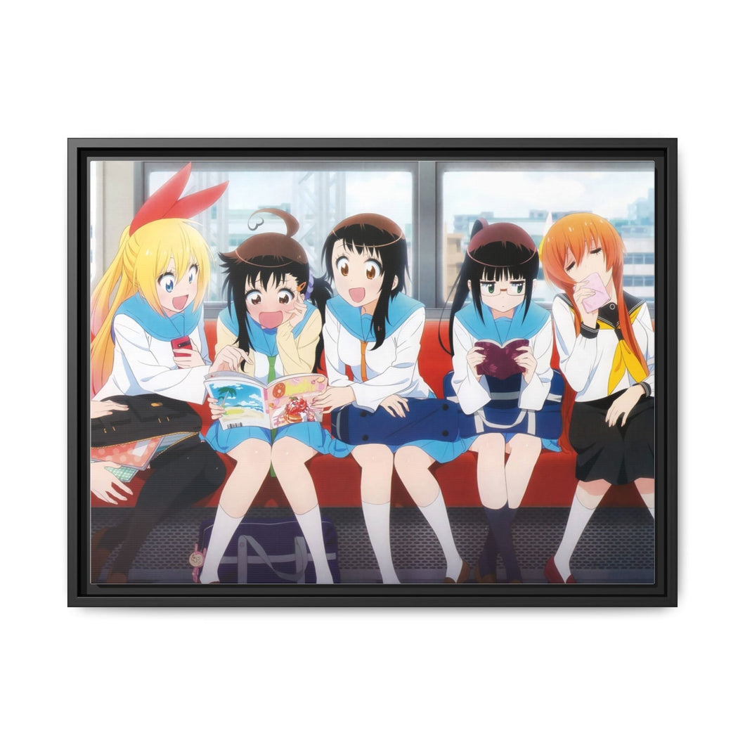 Nisekoi Chitoge Kirisaki, Kosaki Onodera, Seishirou Tsugumi, Marika Tachibana, Ruri Miyamoto Canvas Framed Art Print