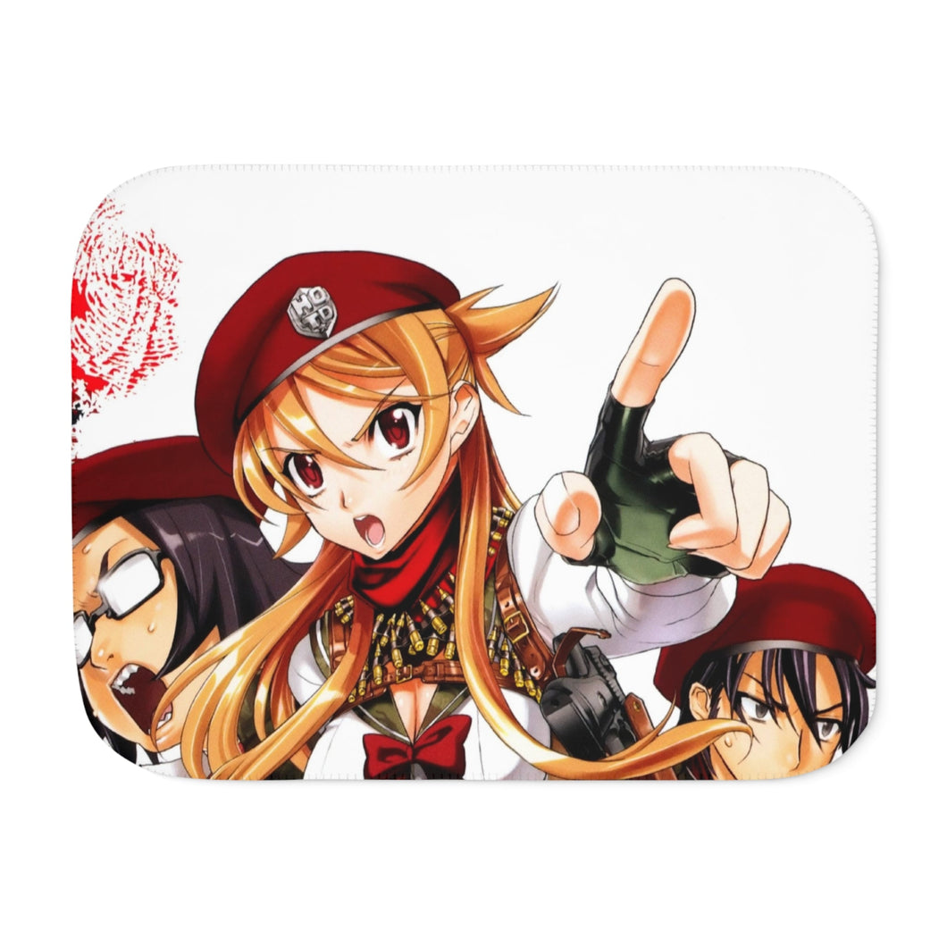 Highschool Of The Dead Sherpa Blanket