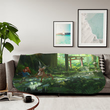 Load image into Gallery viewer, Anime Princess Mononoke Sherpa Blanket

