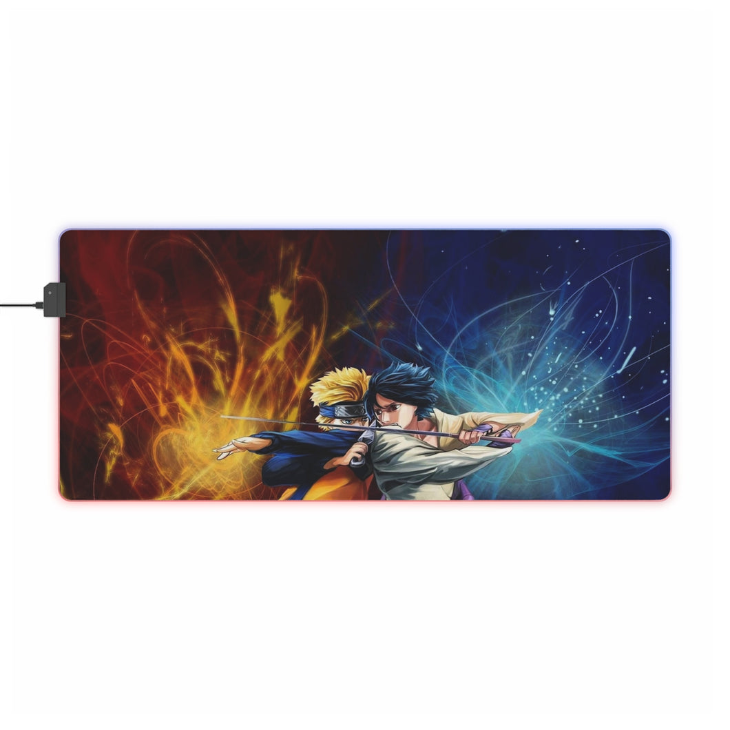 Naruto vs Sasuke RGB LED Mouse Pad (Desk Mat)