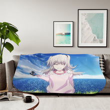 Load image into Gallery viewer, Nao Tomori smiling Sherpa Blanket
