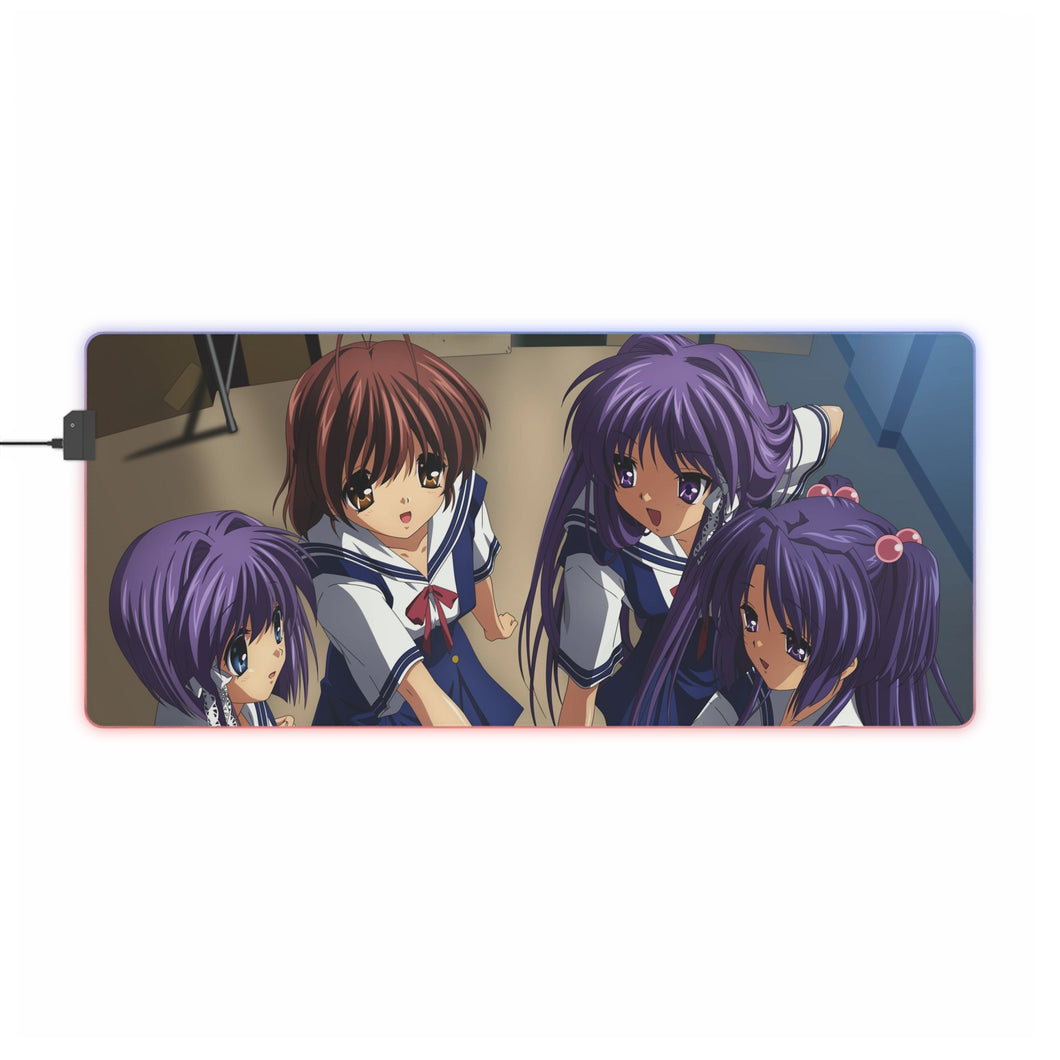 Clannad Nagisa Furukawa, Kyou Fujibayashi, Kotomi Ichinose, Ryou Fujibayashi RGB LED Mouse Pad (Desk Mat)