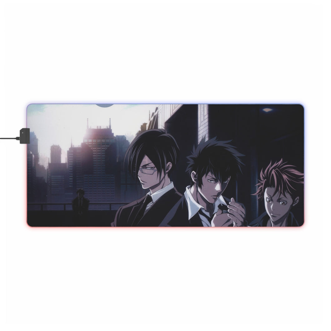 Psycho-Pass Nobuchika Ginoza, Shuusei Kagari, Tomomi Masaoka RGB LED Mouse Pad (Desk Mat)