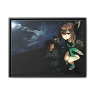 Shinoa, Yu & Yoichi At The Roof Canvas Framed Art Print