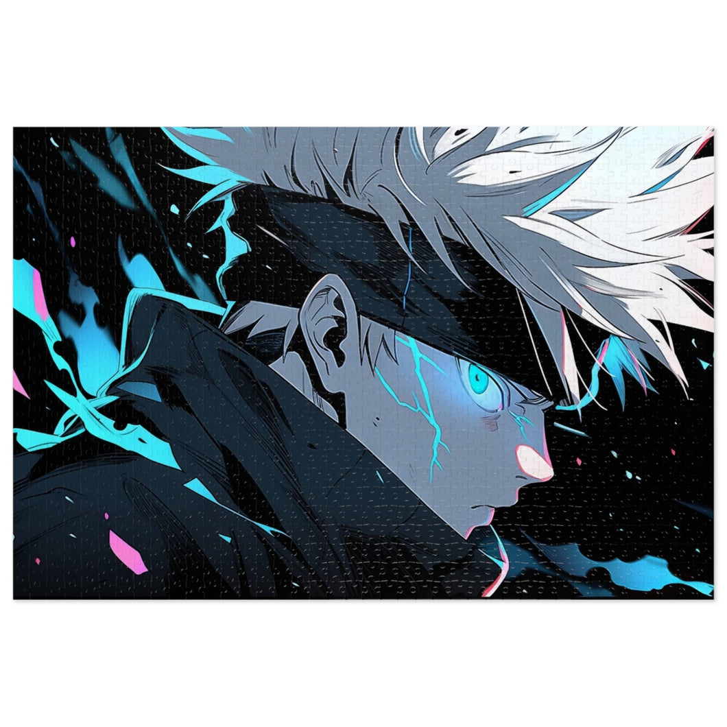Satoru Gojo Acid Blue Eyes Jigsaw Puzzle