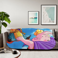 Load image into Gallery viewer, Buu Kills Babidi Sherpa Blanket
