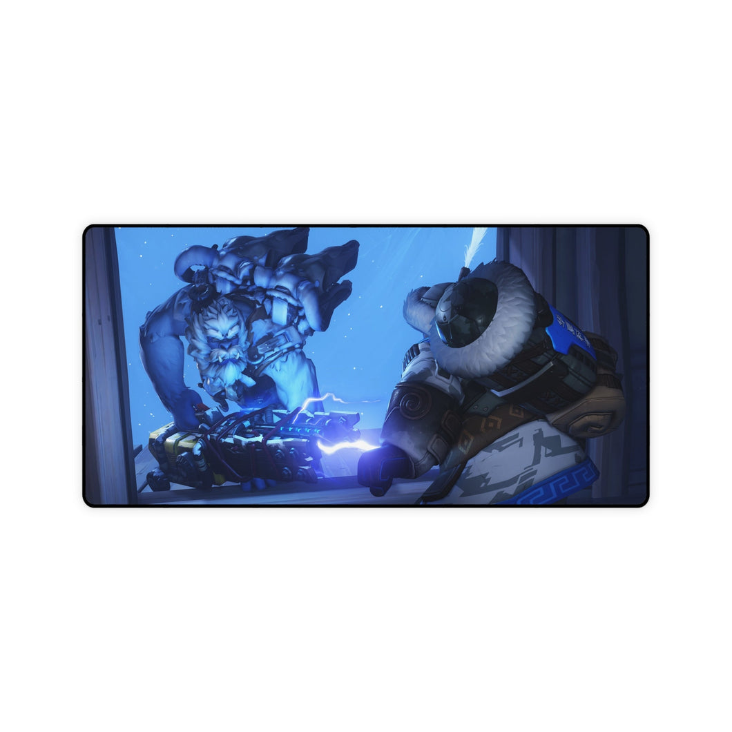 Overwatch Winter Wonderland Winston vs Mei Mouse Pad (Desk Mat)