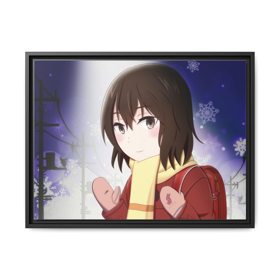 Anime ERASED Canvas Framed Art Print
