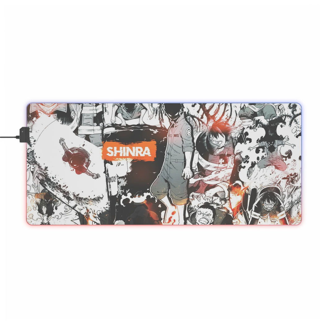 Fire Force Shinra Kusakabe RGB LED Mouse Pad (Desk Mat)