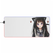 Load image into Gallery viewer, Eru Chitanda  Cat form RGB LED Mouse Pad (Desk Mat)
